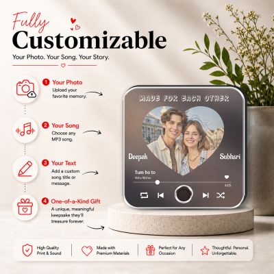 Personalized Musical Fridge Magnet for Couples